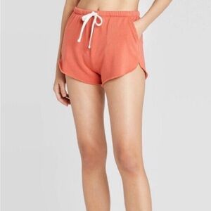 Orange Colsie Sweat Shorts Medium